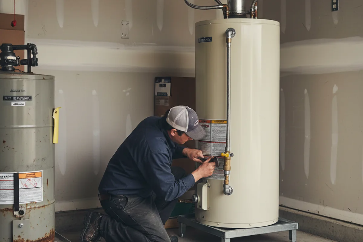 Water heater and shutoff valve replacement in Speonk